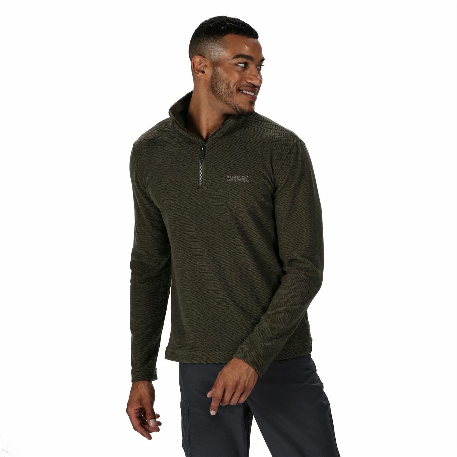 Regatta Mens Elgor II Half Zip Long Sleeved Jumper Pullover - Just £16.99! Shop now at Warwickshire Clothing.