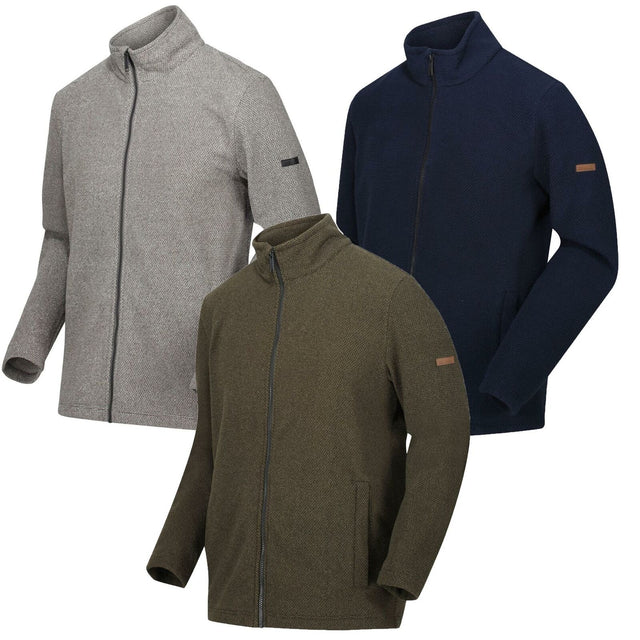 Regatta Mens Esdras Full Zip Honeycomb Fleece Everyday Jacket - Just £24.99! Shop now at Warwickshire Clothing.