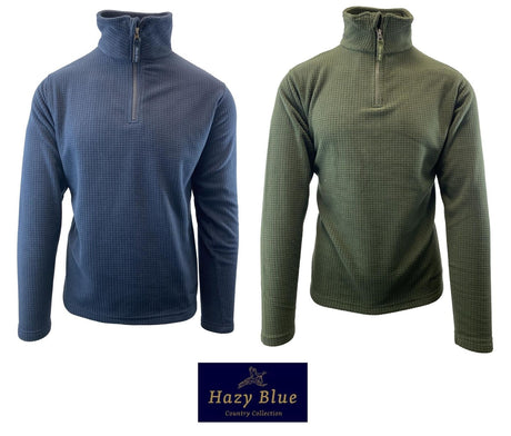Hazy Blue Mens Half Zip Pullover Fleece - Brooklyn - Just £17.90! Shop now at Warwickshire Clothing.