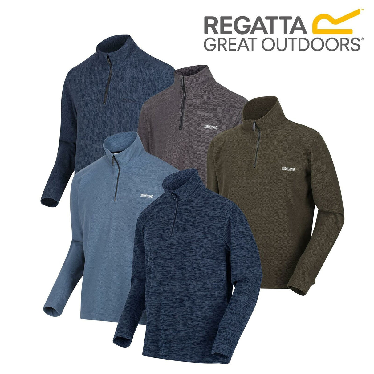 Regatta Mens Elgor II Half Zip Long Sleeved Jumper Pullover - Just £16.99! Shop now at Warwickshire Clothing.