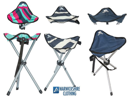 Trespass Ritchie Camping Fishing Folding Tripod Stool Seat Chair + Carrying Bag - Just £9.49! Shop now at Warwickshire Clothing.