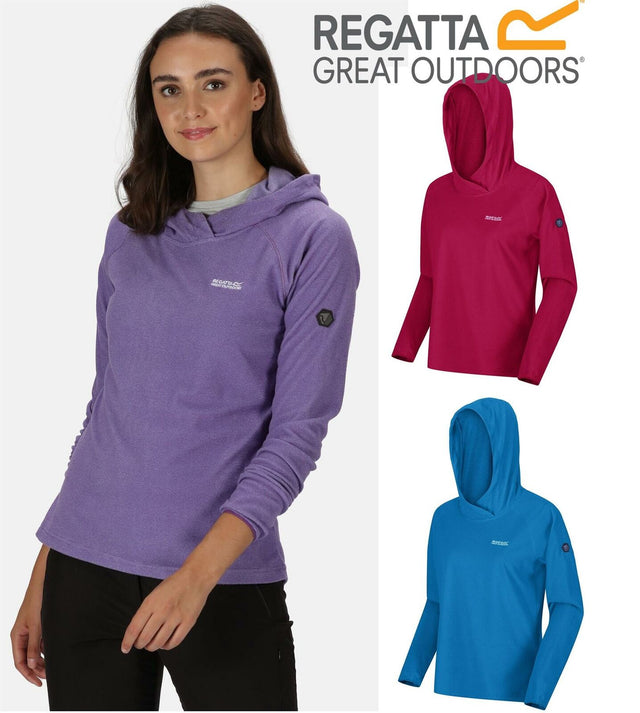 Regatta Womens Montes Lightweight Hooded Fleece Pullover Jumper Hoodie - Just £17.99! Shop now at Warwickshire Clothing.