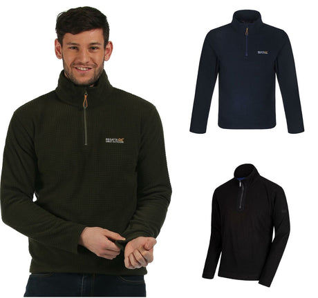 Regatta Mens Elgon Half Zip Lightweight Pullover Fleece Jumper - Just £14.99! Shop now at Warwickshire Clothing.