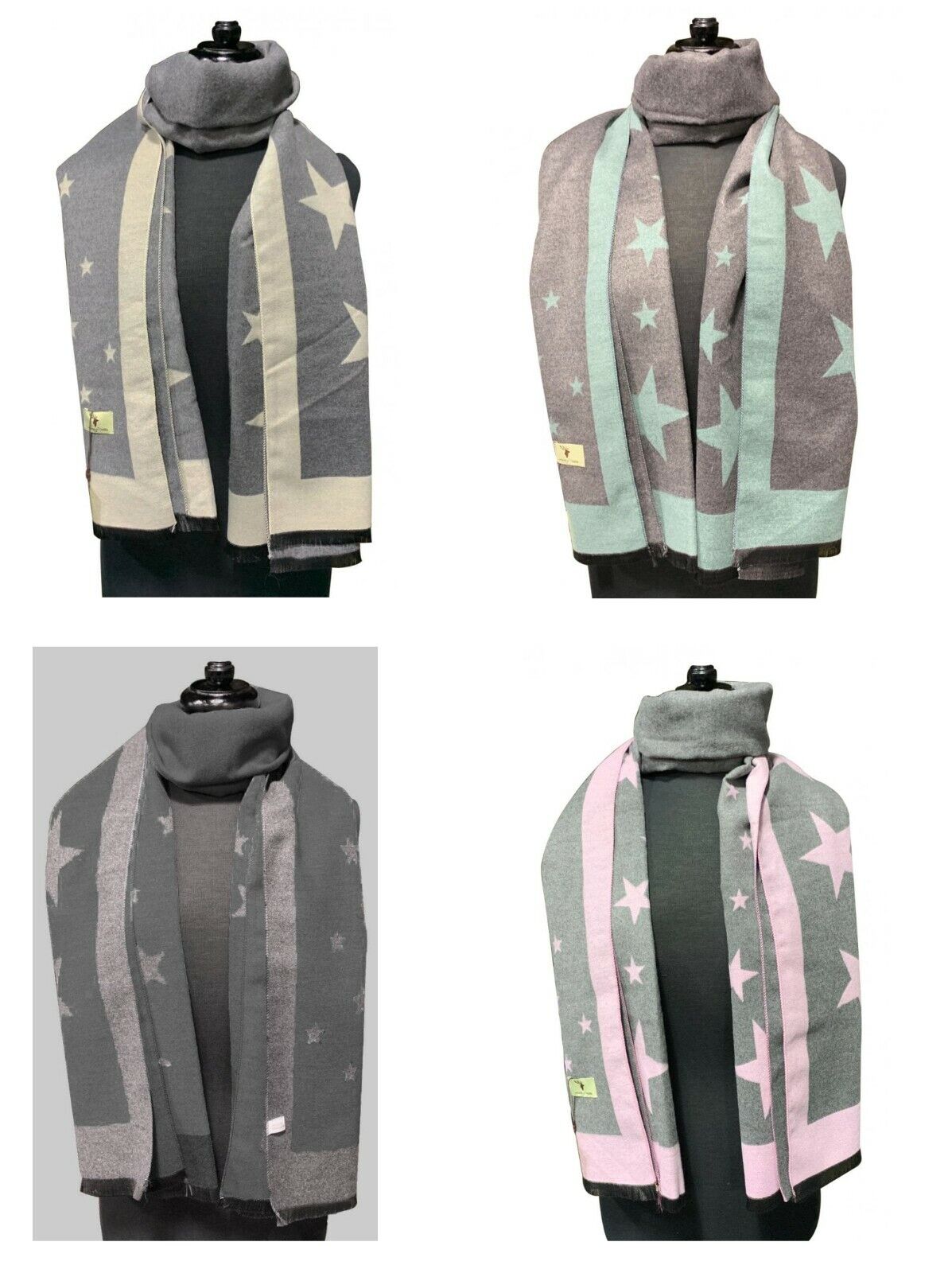 House of Tweed Star Pattern Luxury Ladies Scarf Womens Scarves Nature Warm - Just £12.99! Shop now at Warwickshire Clothing.
