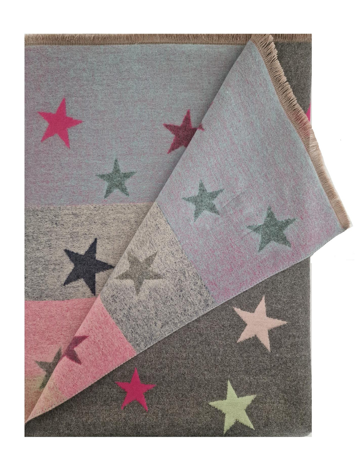 Hazy Blue Womens Pashmina Feel Scarf - Star - Just £13.99! Shop now at Warwickshire Clothing.