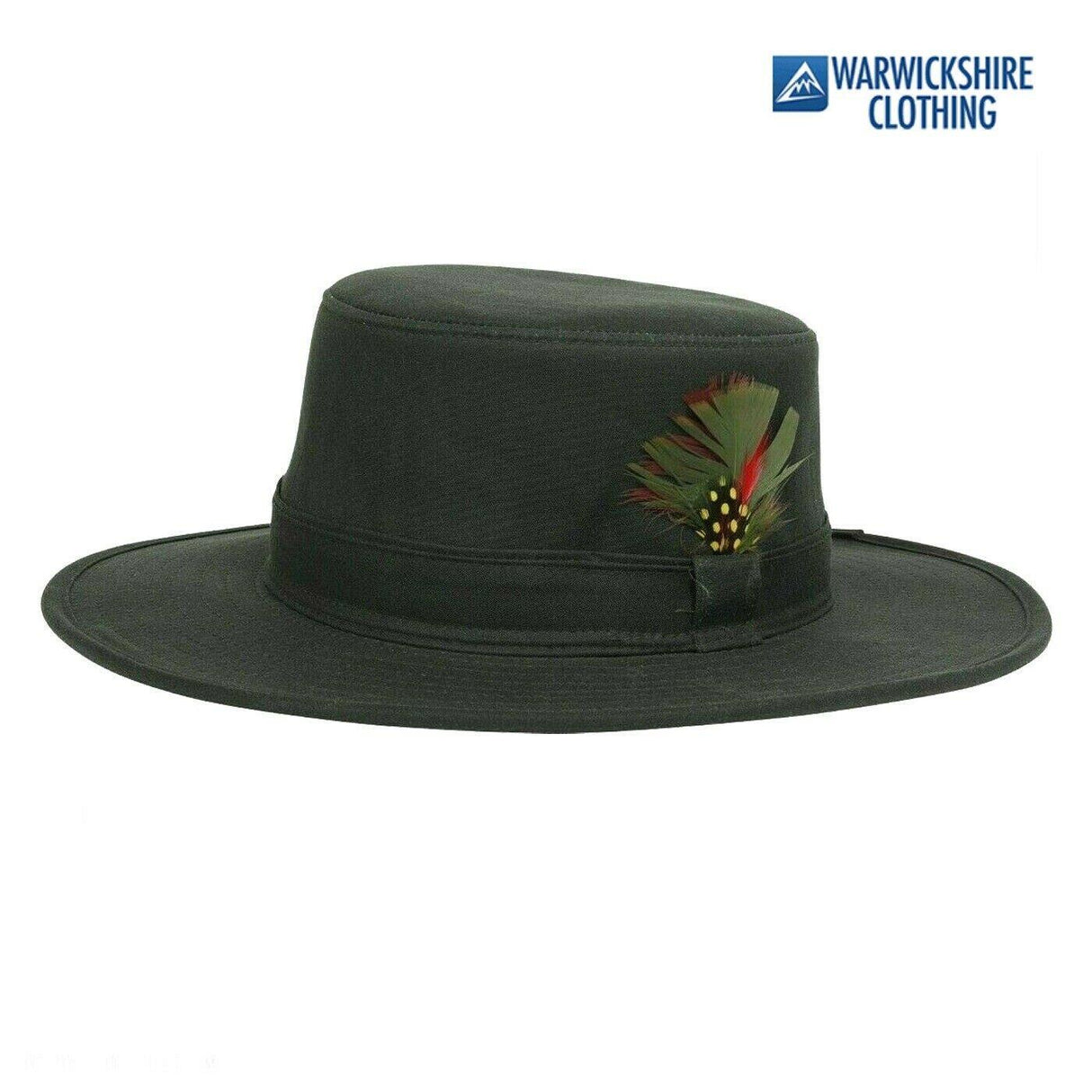 British Made Wax Cotton Fedora Outback Bush Hat Waterproof Sun Rain Wide Brim - Just £19.99! Shop now at Warwickshire Clothing.