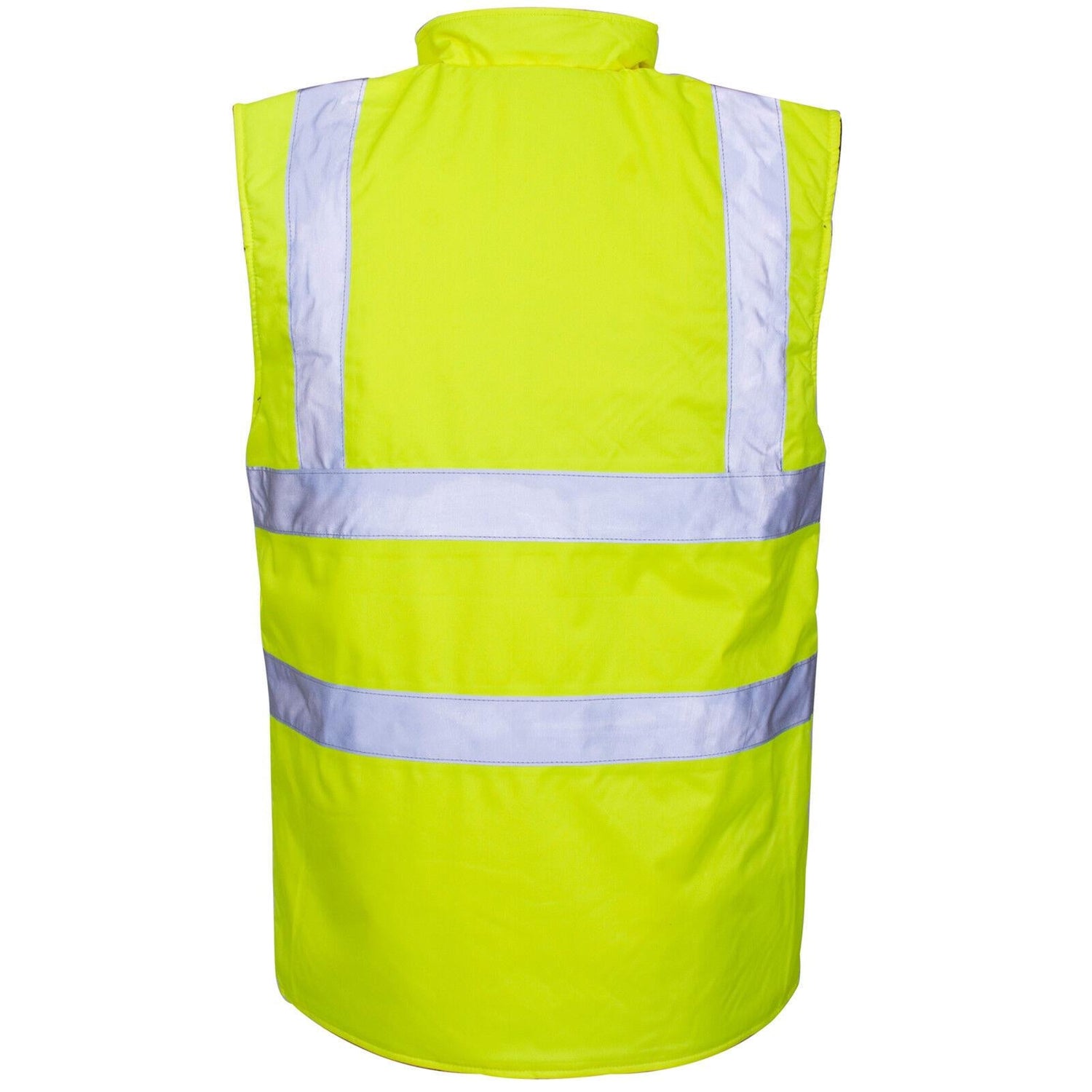 Hi Vis Fleece Lined padded Waterproof Reversible Body Warmer - Just £22.99! Shop now at Warwickshire Clothing.