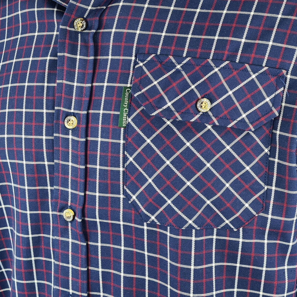 Country Classics Mens Short Sleeve Check Shirt - Fontwell Navy - Just £16.99! Shop now at Warwickshire Clothing.