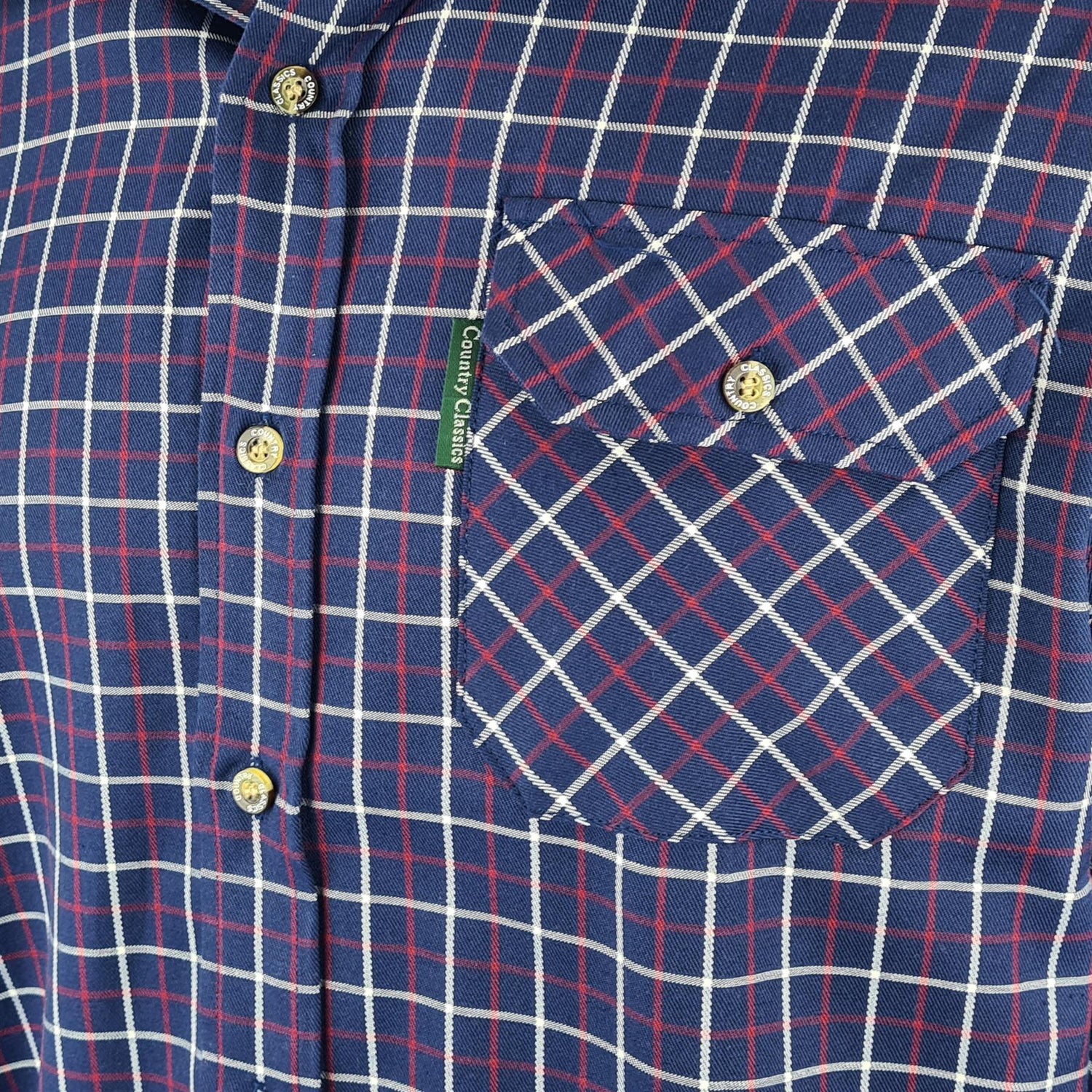 Country Classics Mens Short Sleeve Check Shirt - Fontwell Navy - Just £16.99! Shop now at Warwickshire Clothing.