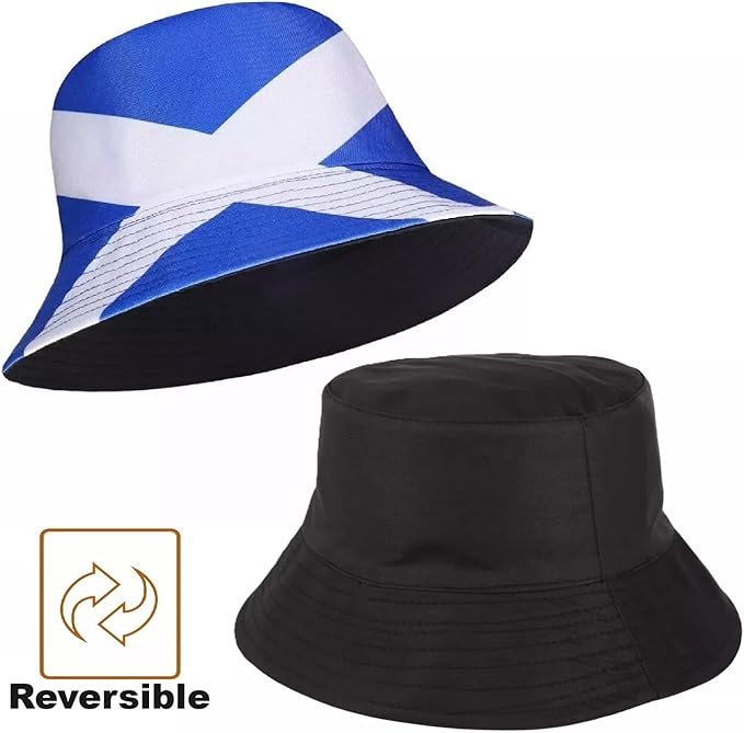 Scottish Adults Bucket Hat | Scottish Flag Reversible
