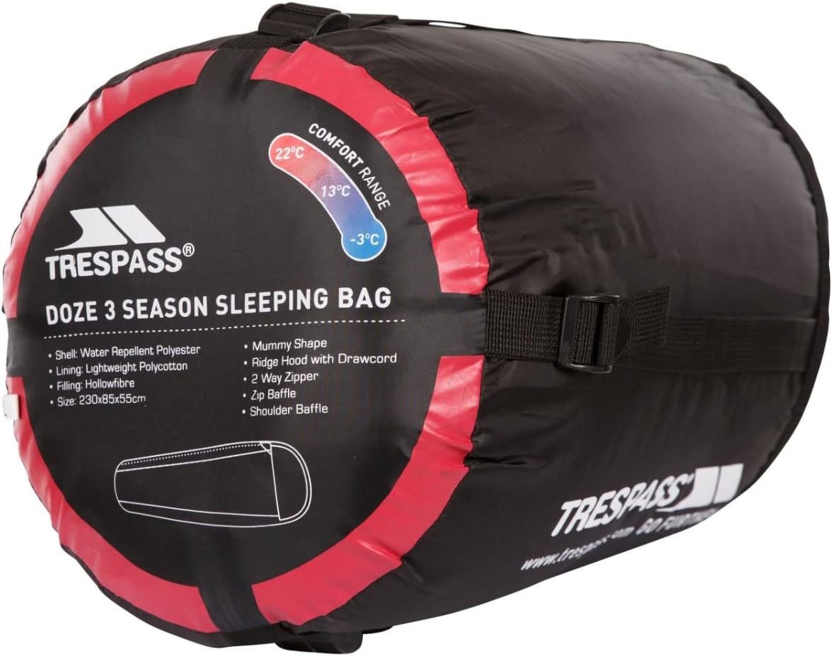 Trespass Doze 3 Season Sleeping Bag - Just £34.99! Shop now at Warwickshire Clothing.