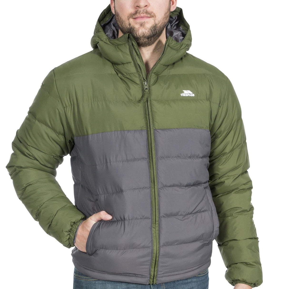 Trespass Mens Oskar Padded Water & Wind Resistant Hooded Padded Jacket - Just £34.99! Shop now at Warwickshire Clothing.