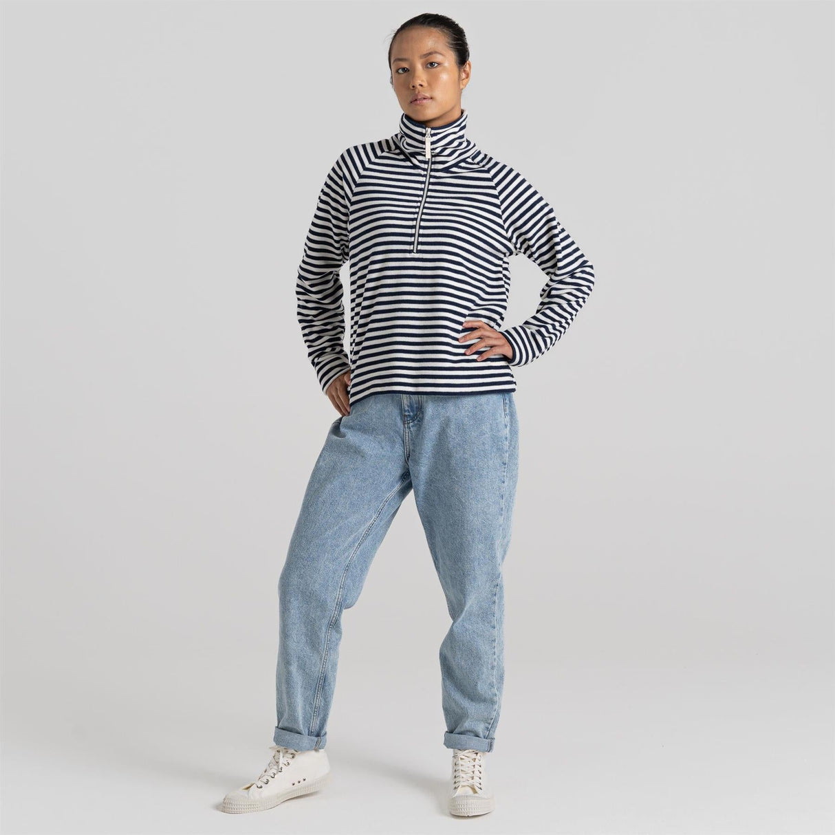 Craghoppers Women's Melina Half Zip Fleece | Blue Navy Stripe - Just $37.99! Shop now at Warwickshire Clothing. Free Dellivery.