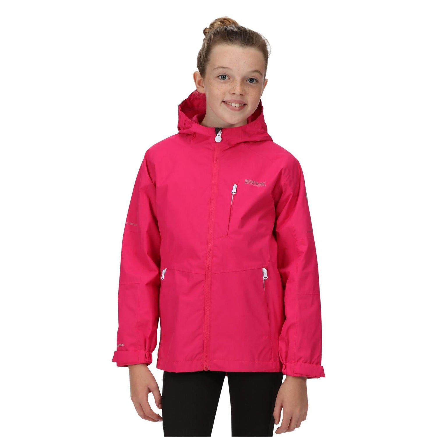 Regatta Kids Calderdale II Waterproof Hooded Zip Pocket Jacket - Just £24.99! Shop now at Warwickshire Clothing.