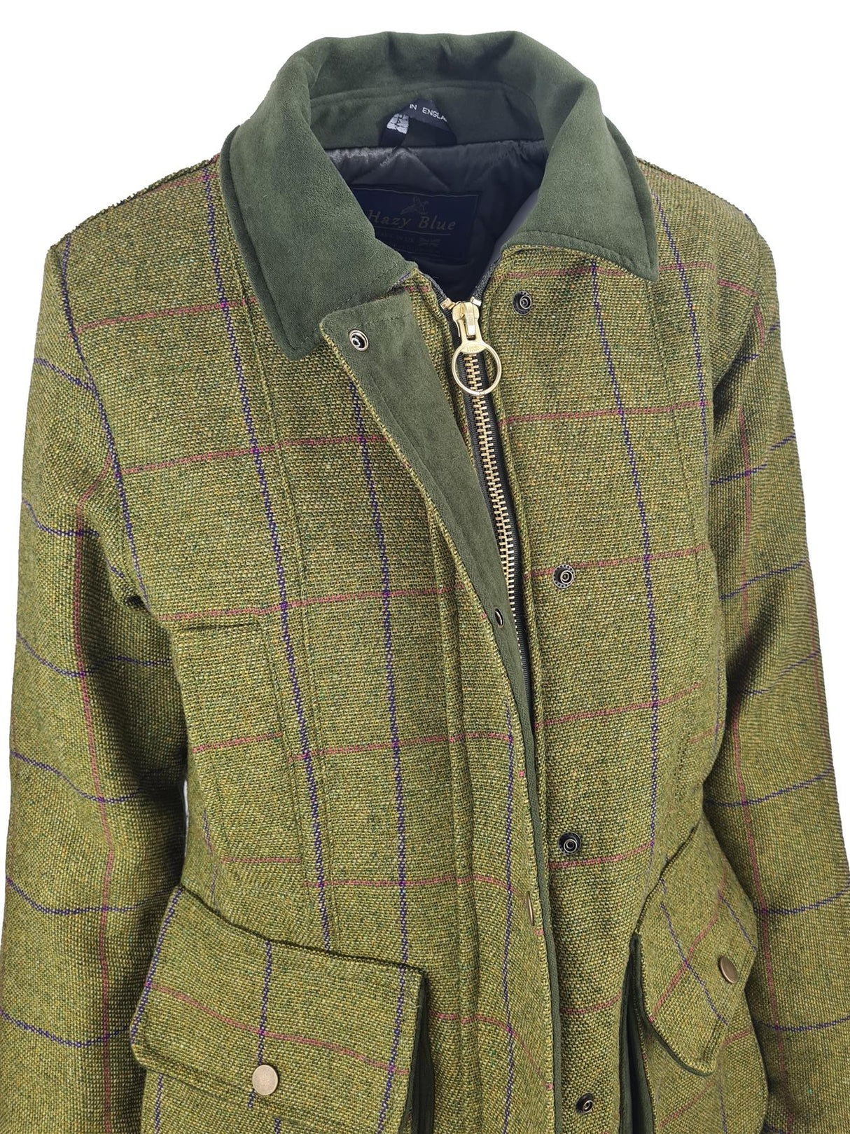 Hazy Blue Womens Quilted Derby Tweed Shooting Jacket - Just £84.99! Shop now at Warwickshire Clothing.