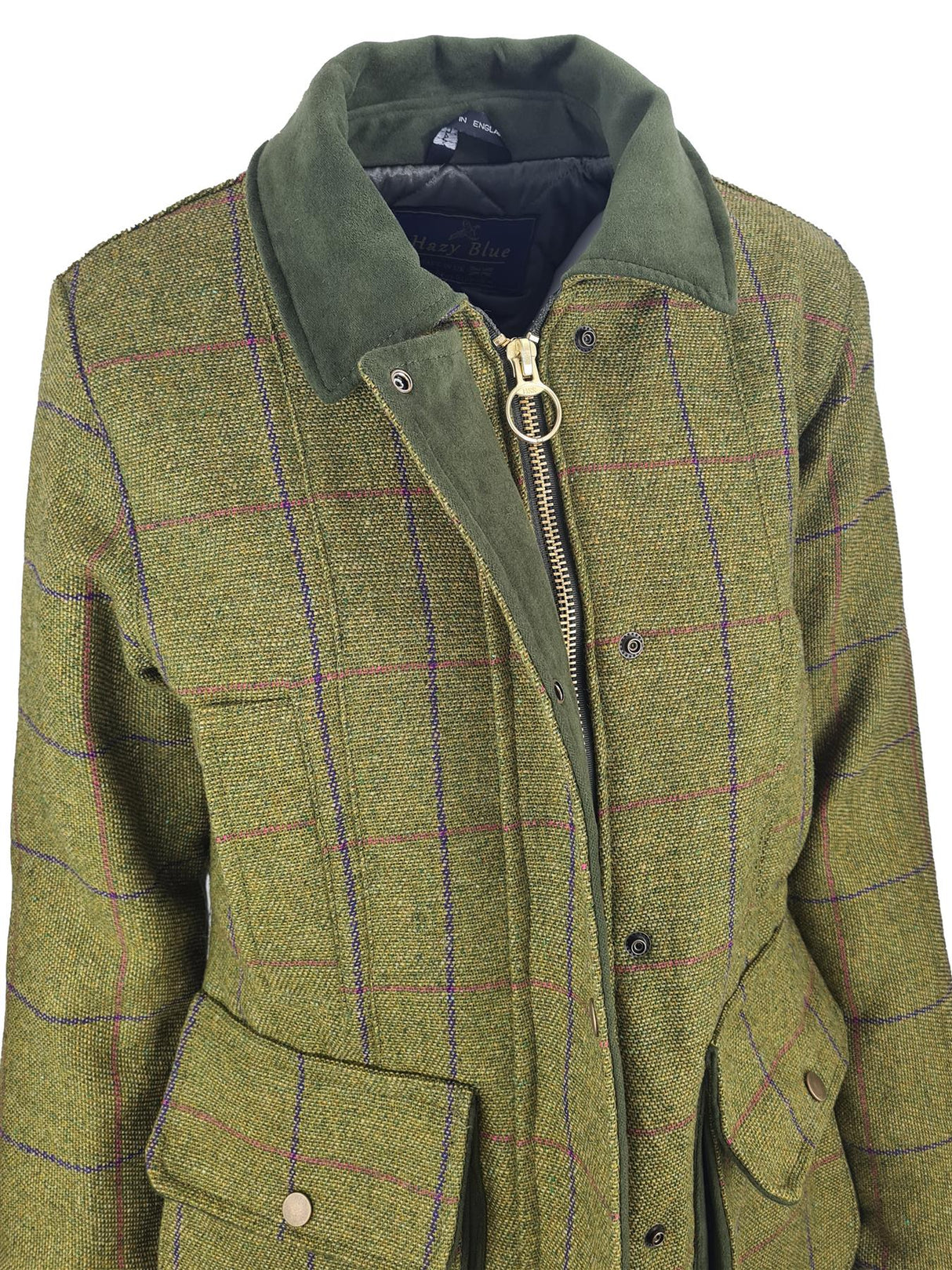 Hazy Blue Womens Quilted Derby Tweed Shooting Jacket - Just $84.99! Shop now at Warwickshire Clothing. Free Dellivery.