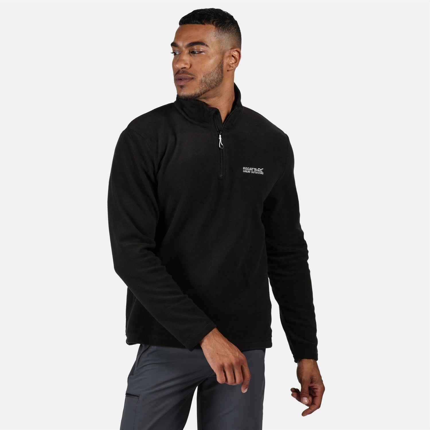 Regatta Mens Thompson Half Zip Light Micro Fleece | Dark Colours - Just £12.99! Shop now at Warwickshire Clothing.