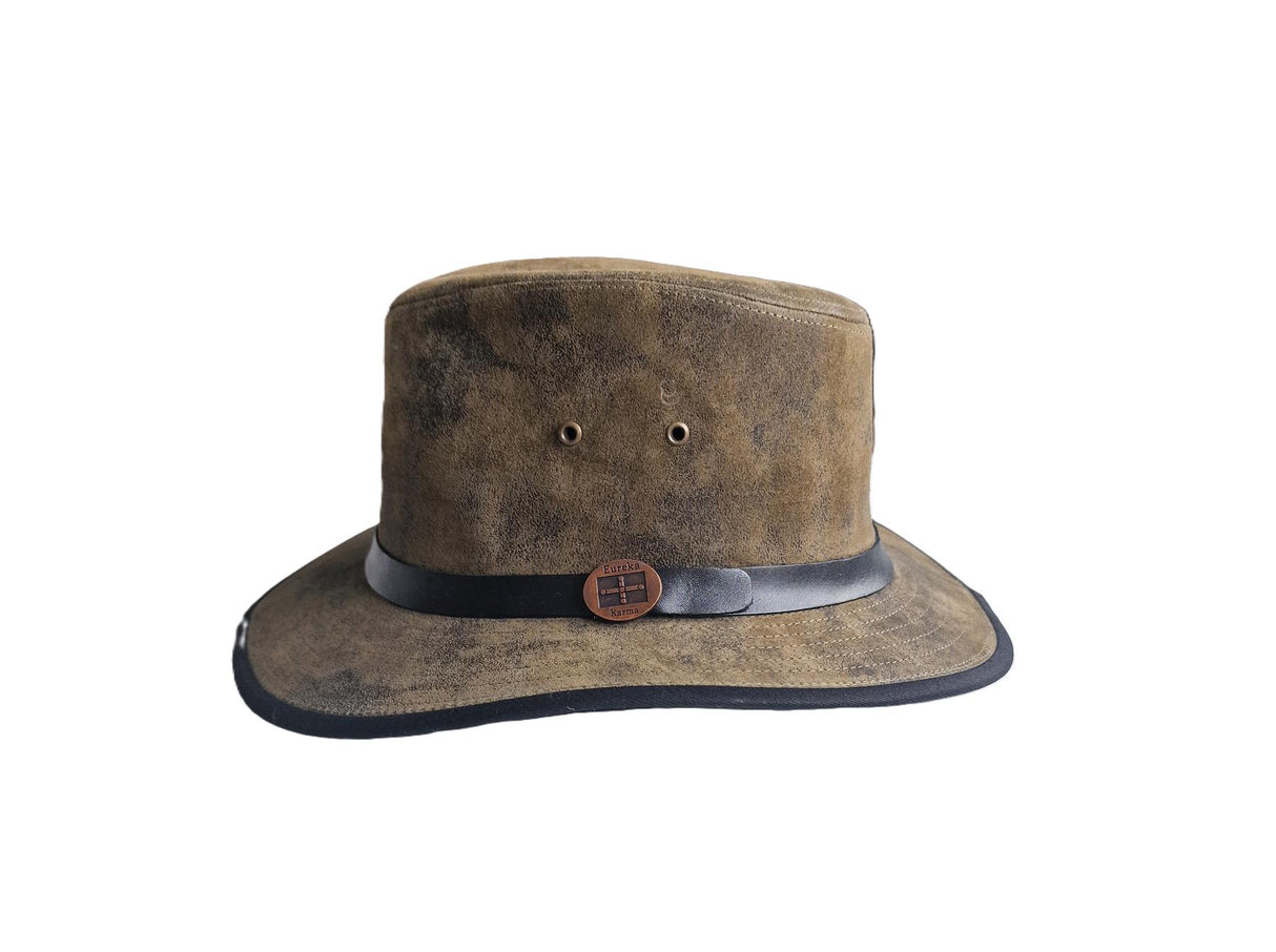 Eureka Mens Stockade Leather Fedora Style Formal Hat - Just £34.99! Shop now at Warwickshire Clothing.