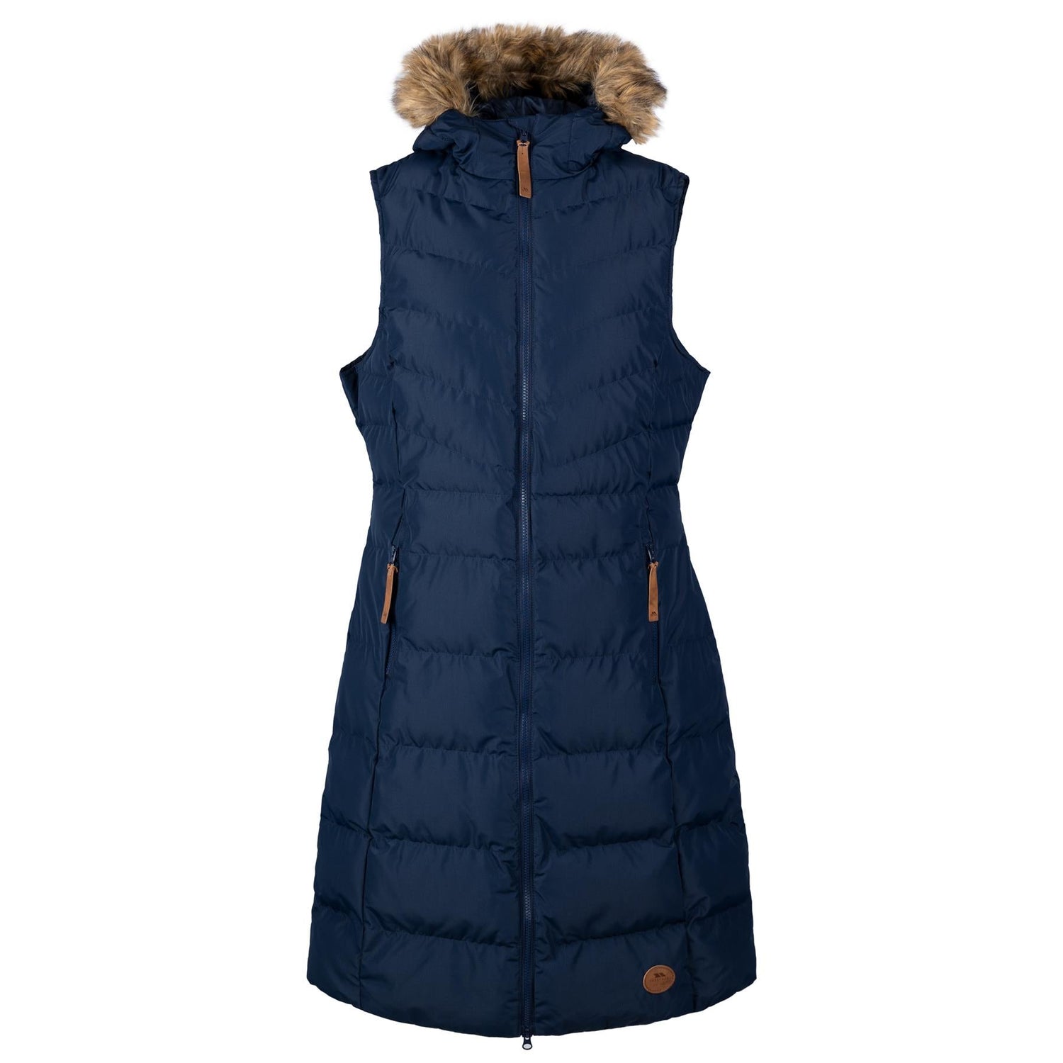 Trespass Audrey Long Gilet Sleeveless Quilted Hooded Limited Edition Bodywarmer - Just £49.99! Shop now at Warwickshire Clothing.
