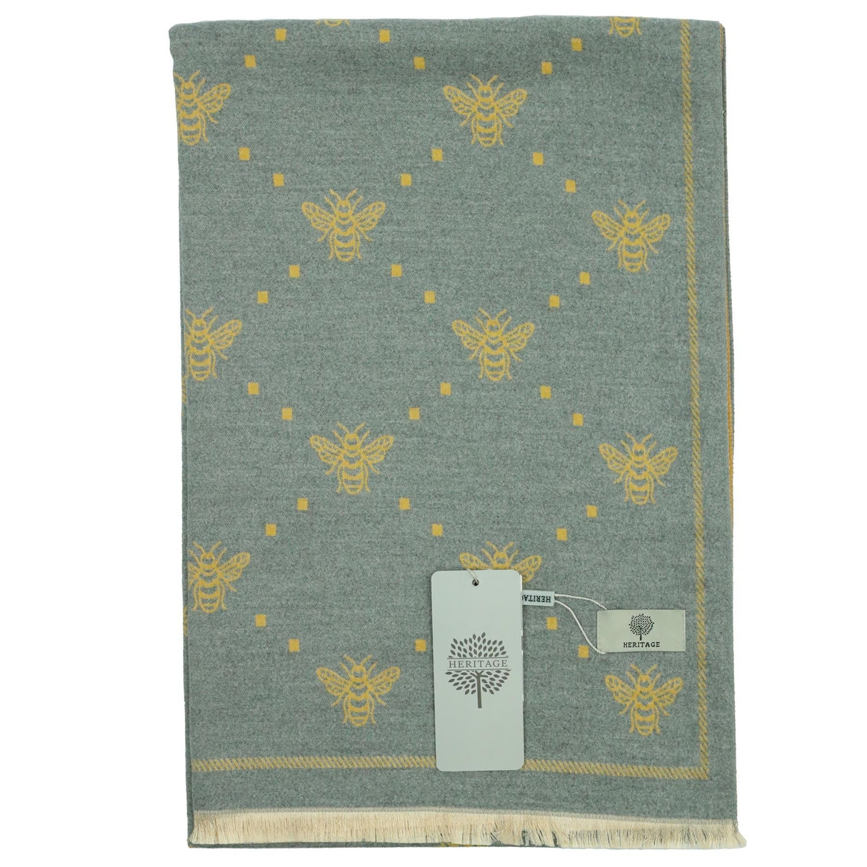 Heritage Warm Cashmere Pashmina Soft Feel Scarves - Bee with Dots - Just £13.99! Shop now at Warwickshire Clothing.