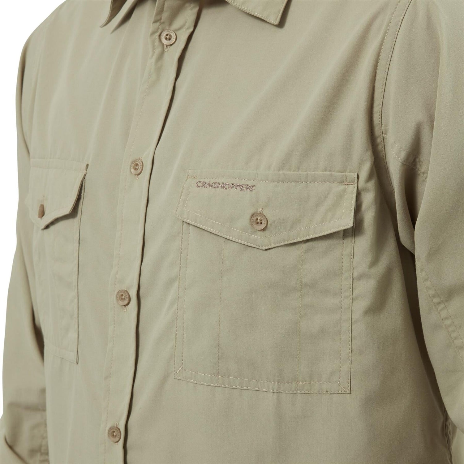 Craghoppers Mens New Kiwi Long Sleeved Shirt Walking Nosi Defence Travel - Just £29.99! Shop now at Warwickshire Clothing.