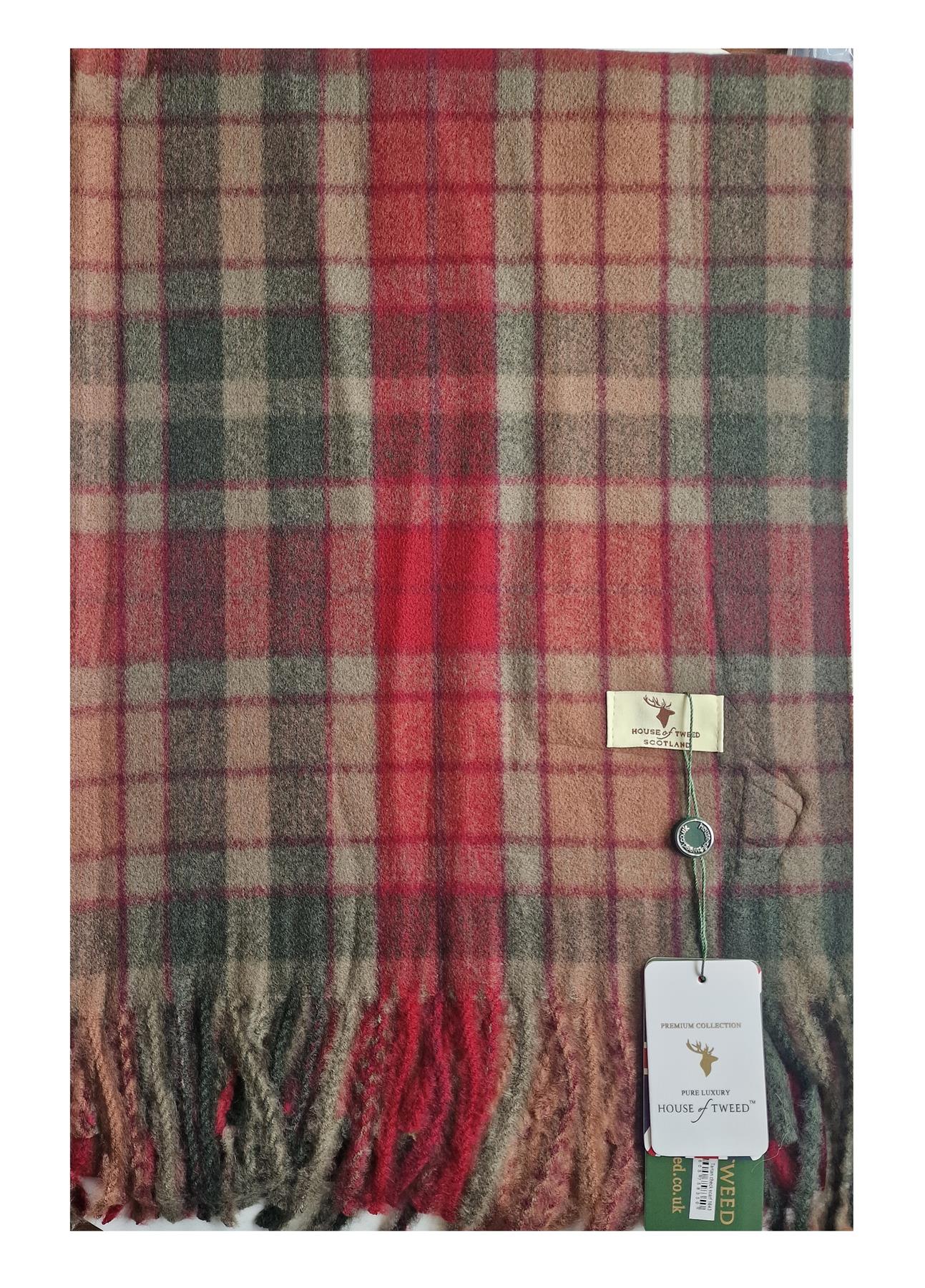 House Of Tweed Womens Soft Tartan Scarf - Just £14.99! Shop now at Warwickshire Clothing.