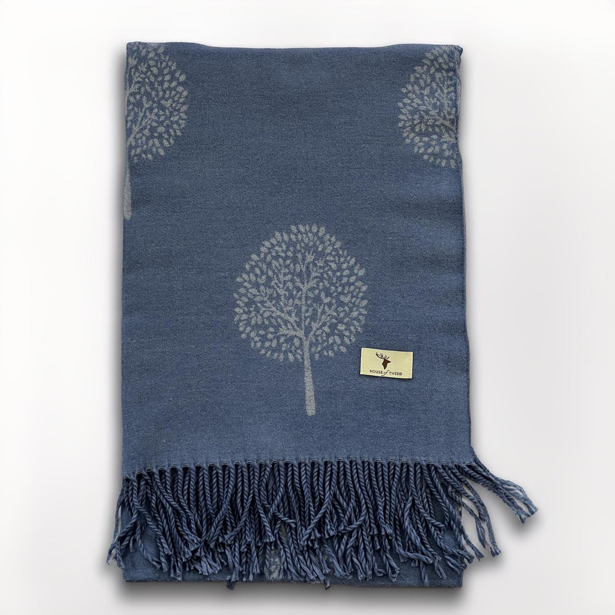 House of Tweed Soft Cashmere Blend Reversible Scarf - Tree of Life - Just £14.99! Shop now at Warwickshire Clothing.