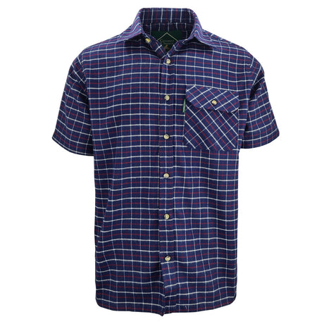 Country Classics Mens Short Sleeve Check Shirt - Fontwell Navy - Just £16.99! Shop now at Warwickshire Clothing.