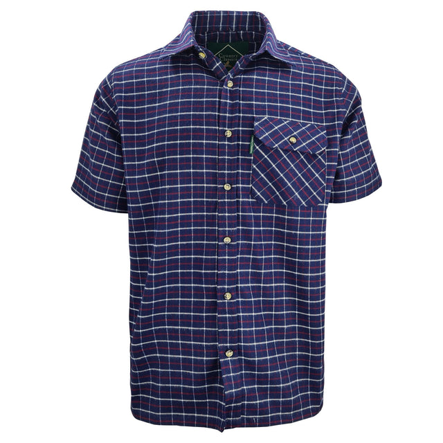 Country Classics Mens Short Sleeve Check Shirt - Fontwell Navy - Just £16.99! Shop now at Warwickshire Clothing.
