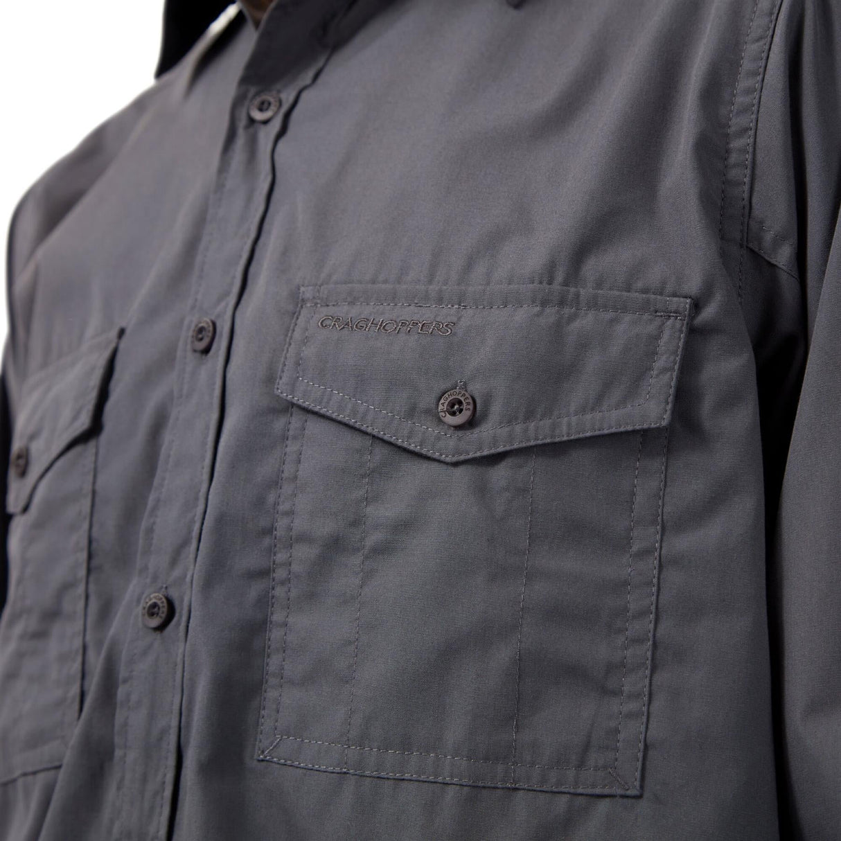 Craghoppers Mens New Kiwi Long Sleeved Shirt Walking Nosi Defence Travel - Just £29.99! Shop now at Warwickshire Clothing.