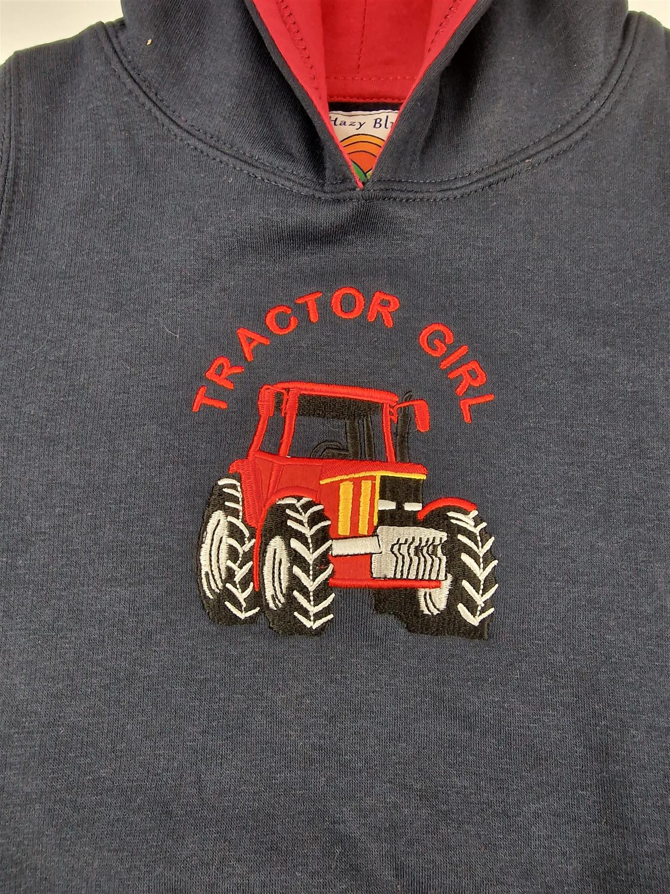 Hazy Blue Roxy Tractor Girl Hoodies - Just £12.99! Shop now at Warwickshire Clothing.