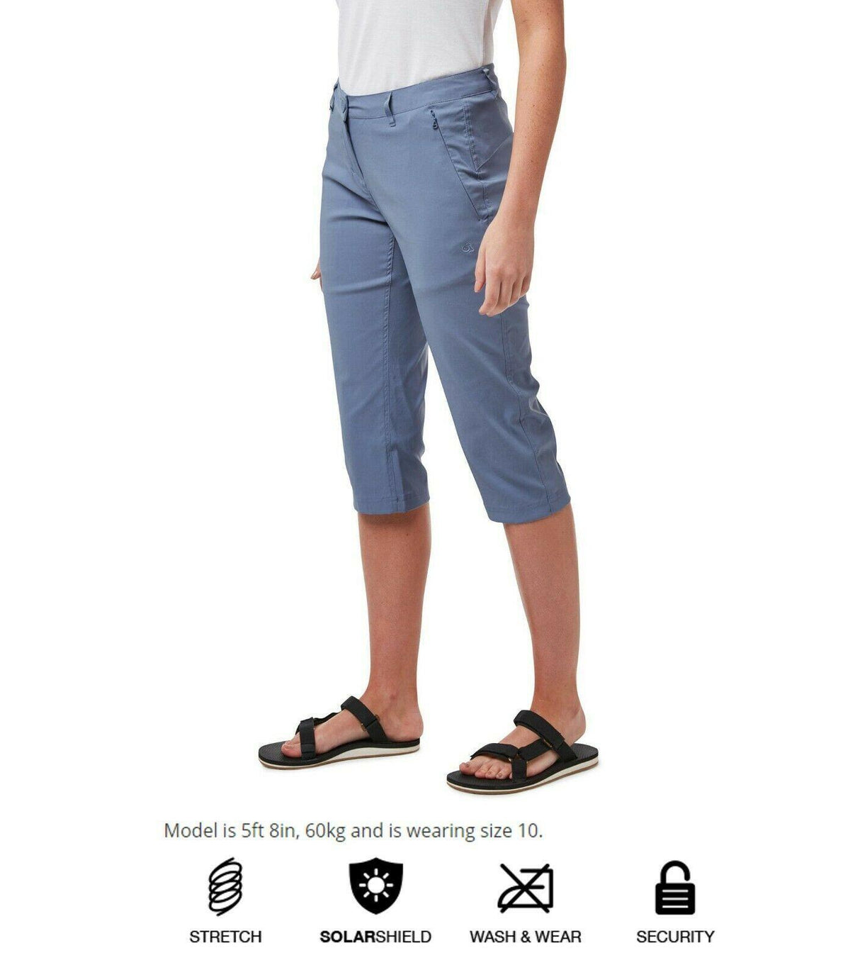 Regatta Womens Chaska Cropped 3/4 Capri Trousers - Just £16.99! Shop now at Warwickshire Clothing.