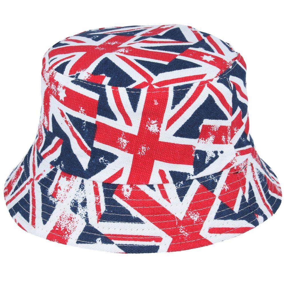 British Adults Bucket Hat | Union Jack Flag Reversible - Just £6.99! Shop now at Warwickshire Clothing.