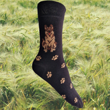 Hazy Blue Womens Dog Socks Bamboo Blend Size 4 to 8