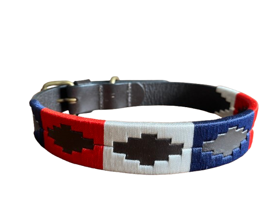 Luxury Polo Leather Dog Collar | Hazy Blue - Just £14.99! Shop now at Warwickshire Clothing.