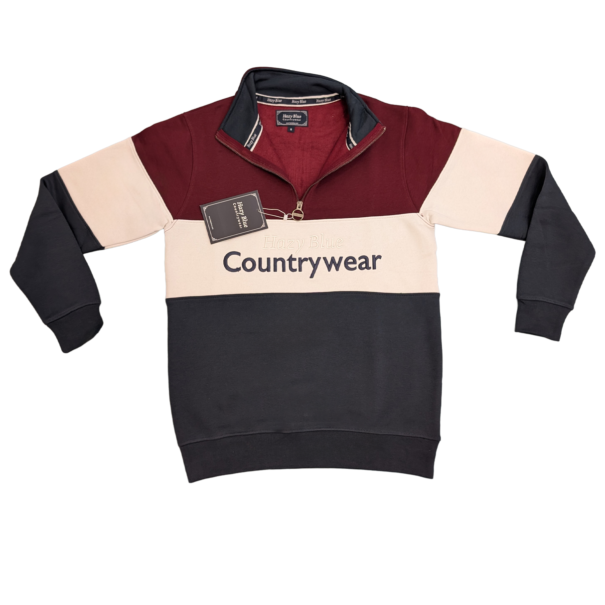 Hazy Blue Countrywear Henley Sweatshirt - Just £39.99! Shop now at Warwickshire Clothing.