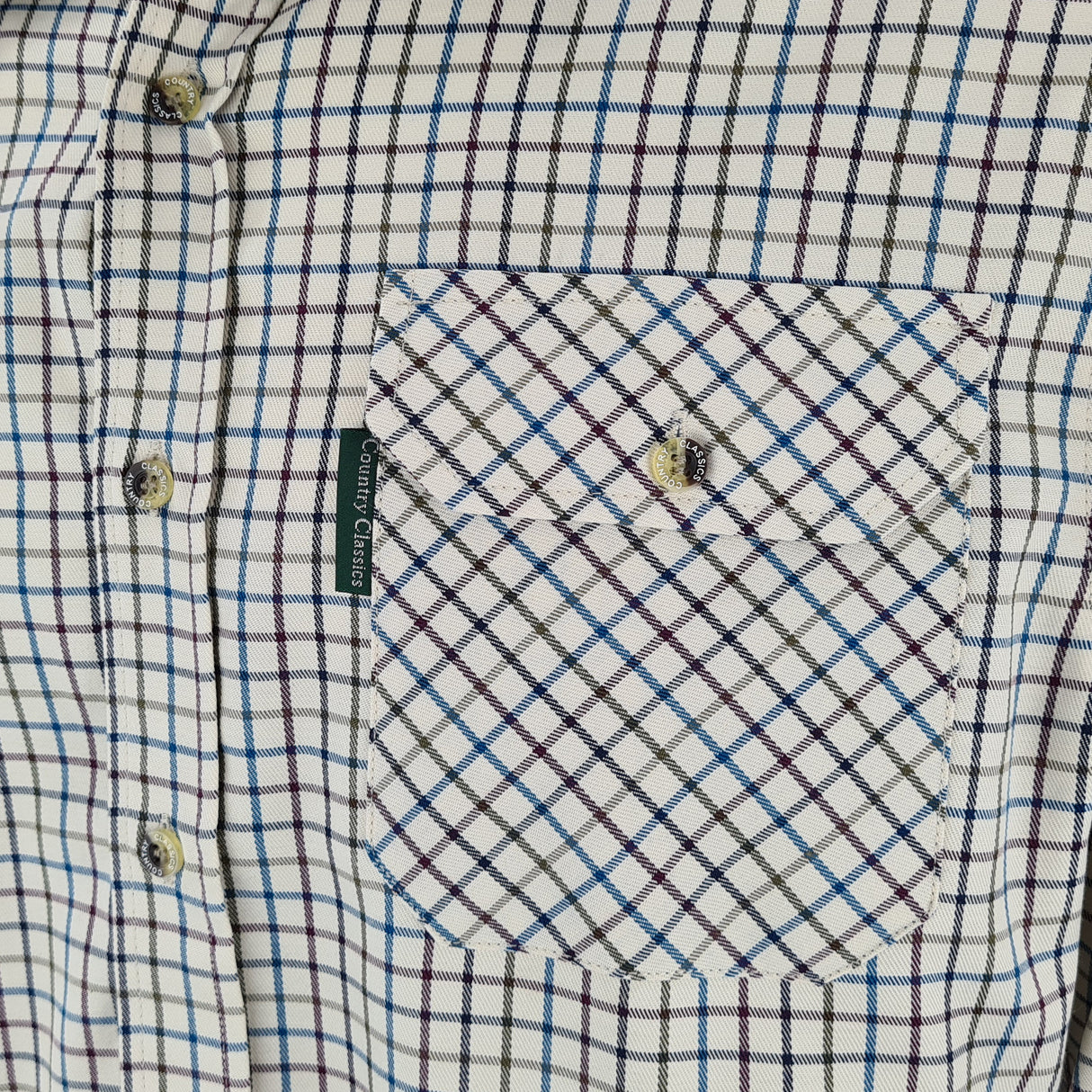 Country Classics Mens Long Sleeve Shirt - Ragley Wine - Just £18.99! Shop now at Warwickshire Clothing.