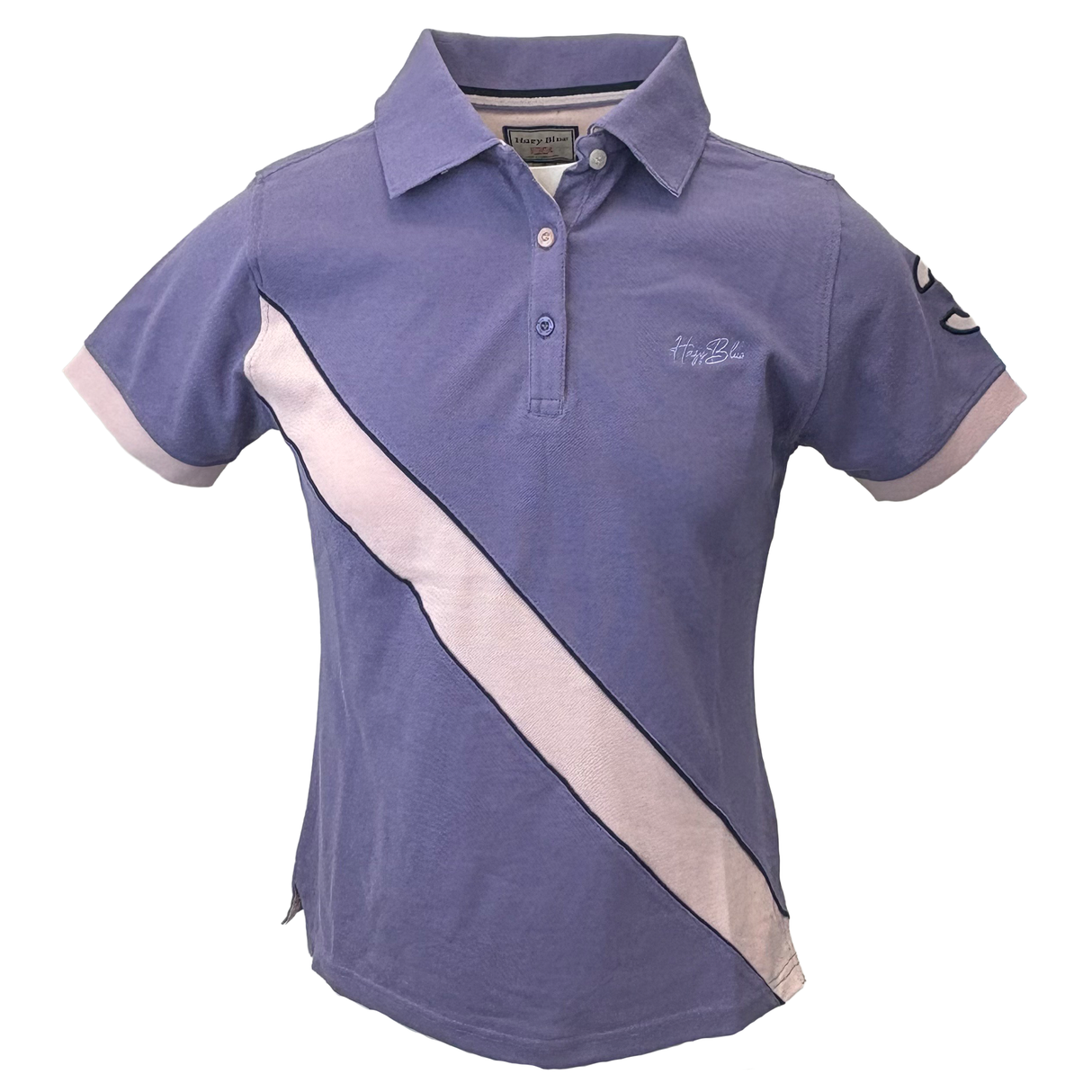 Hazy Blue Women's Striped Polo Shirt Carly - Just £14.99! Shop now at Warwickshire Clothing.