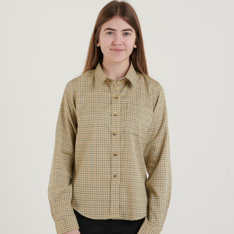 Country Classics Womens Check Long Sleeve Shirts - Cartmel Beige - Just £16.99! Shop now at Warwickshire Clothing.