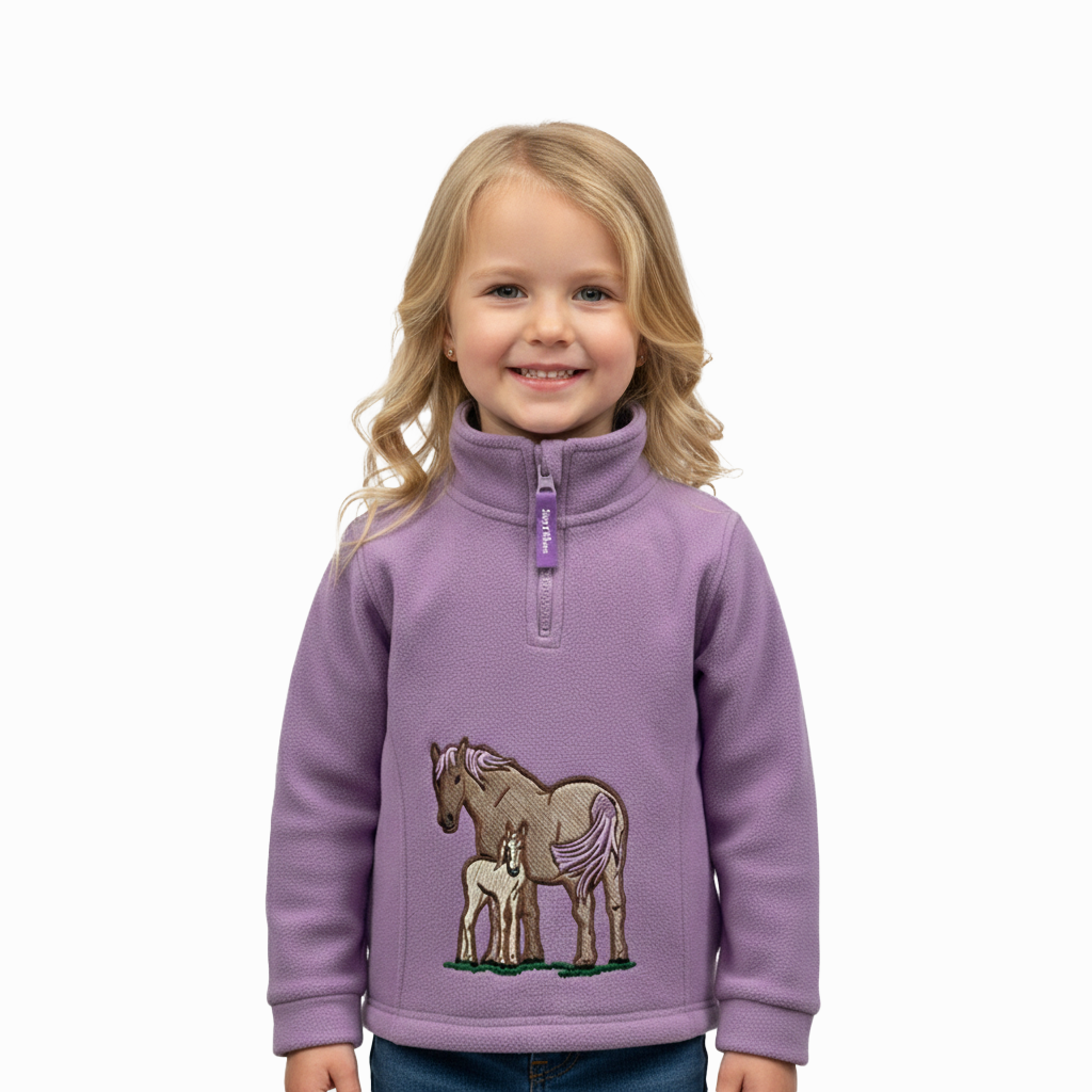 Hazy Blue Kids Half Zip Fleece