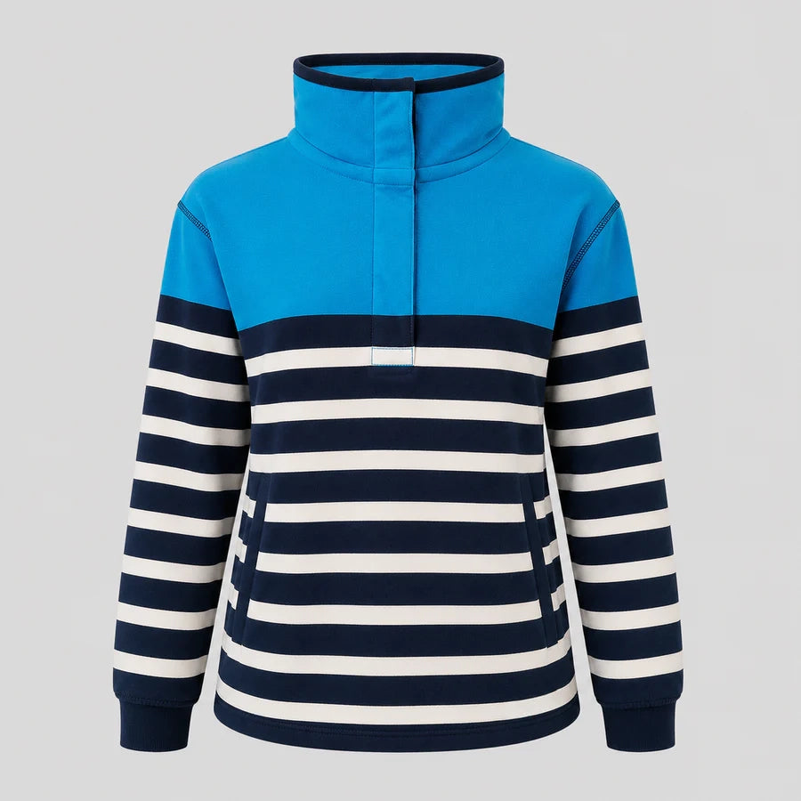 Hazy Blue Womens Pullover Sweatshirts - Tasha