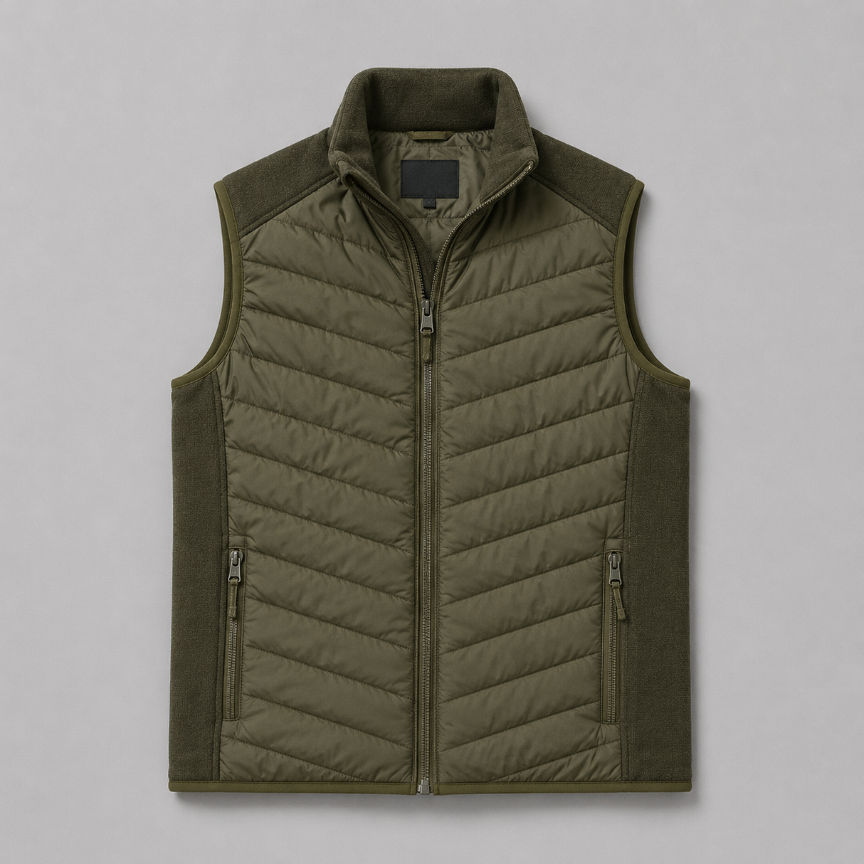 Hazy Blue Windermere Quilted Gilet with Fleece Collar