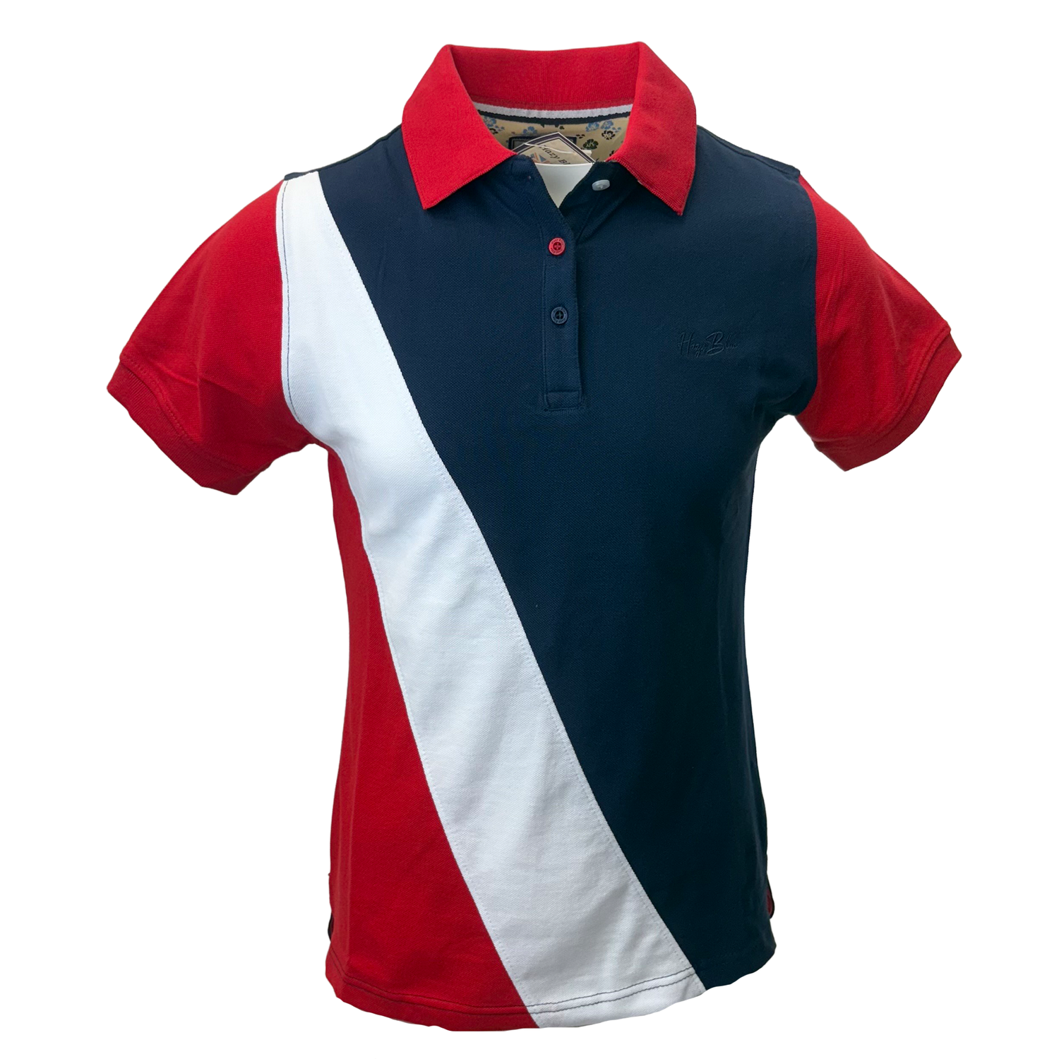 Hazy Blue Women's Striped Polo Shirt Clare - Just £14.99! Shop now at Warwickshire Clothing.