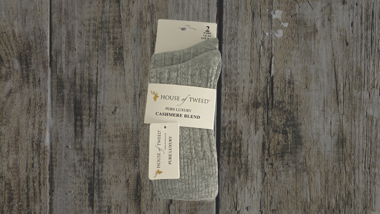 House of Tweed Pure Luxury Cashmere Socks | 2 Pairs / UK 4-8 - Just £10! Shop now at Warwickshire Clothing.