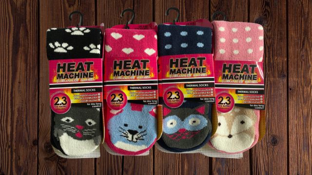 Womens Heat Machine Socks with Patterns Thermal Tog 2.3 Warm Winter Socks - Just £6.99! Shop now at Warwickshire Clothing.