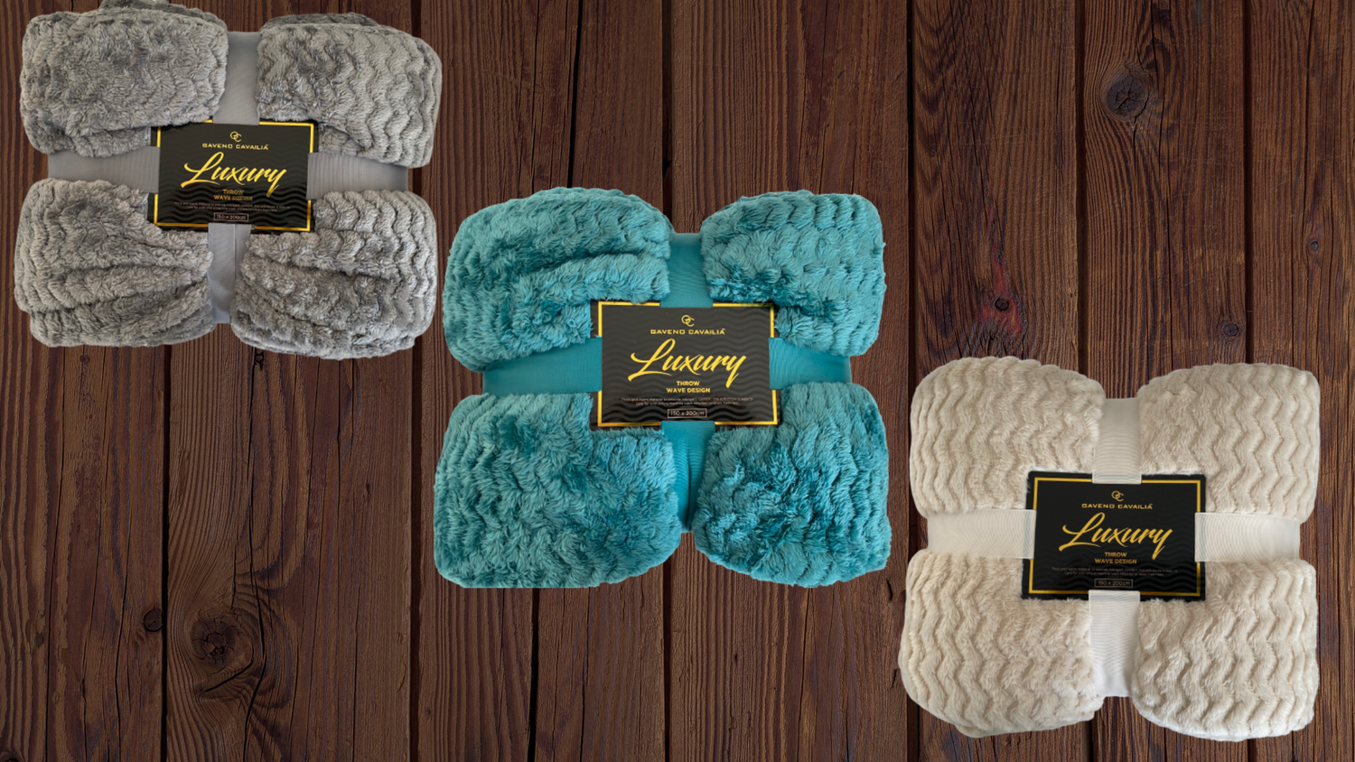 Luxury Wave Throw Warm Faux Fur Fleece Blanket - Just £14.99! Shop now at Warwickshire Clothing.