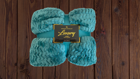 Luxury Wave Throw Warm Faux Fur Fleece Blanket - Just £14.99! Shop now at Warwickshire Clothing.