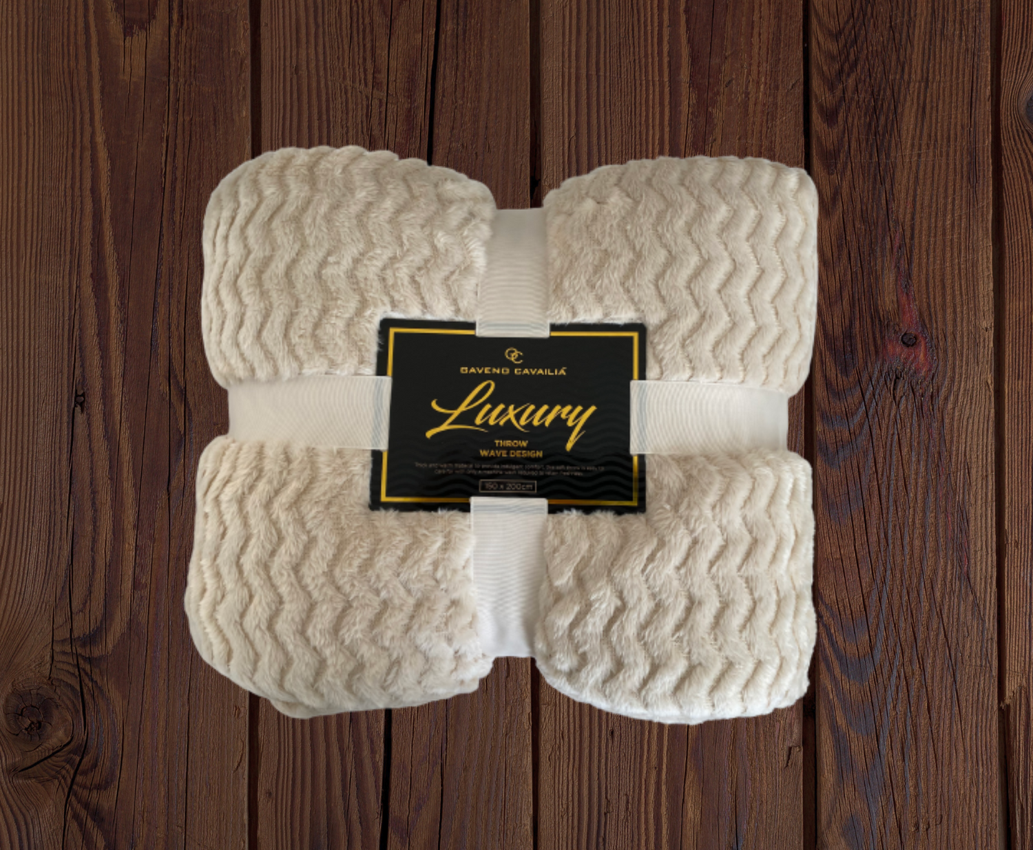 Luxury Wave Throw Warm Faux Fur Fleece Blanket - Just £14.99! Shop now at Warwickshire Clothing.
