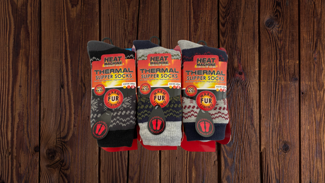 Mens Heat Machine Socks Thermal Tog 2.3 Warm Winter Slipper Socks - Snow Flake - Just £6.99! Shop now at Warwickshire Clothing.