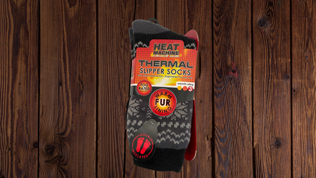 Mens Heat Machine Socks Thermal Tog 2.3 Warm Winter Slipper Socks - Snow Flake - Just £6.99! Shop now at Warwickshire Clothing.